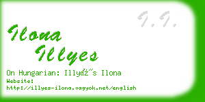 ilona illyes business card